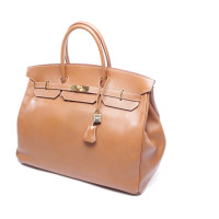 Hermès Birkin Bag 40 Leer in Bruin