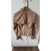 Gucci Jacke/Mantel aus Wildleder in Beige