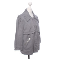Dkny Jacke/Mantel aus Baumwolle in Grau