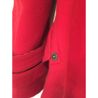 Burberry Jacke/Mantel aus Baumwolle in Rot