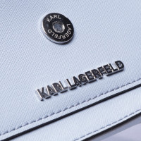 Karl Lagerfeld Schoudertas Leer in Blauw