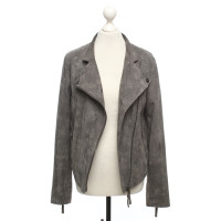 René Lezard Jacket/Coat Suede in Grey