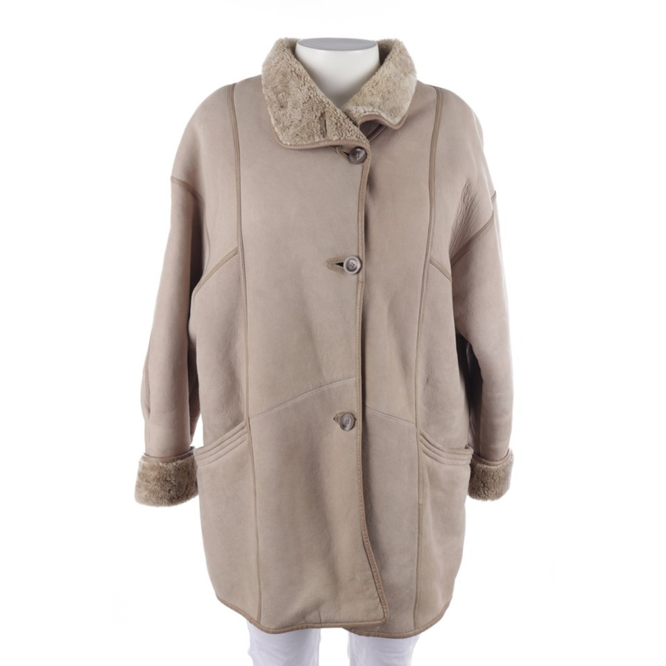 Bally Giacca/Cappotto in Pelle in Beige