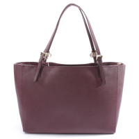 Tory Burch Shopper Leer in Bordeaux