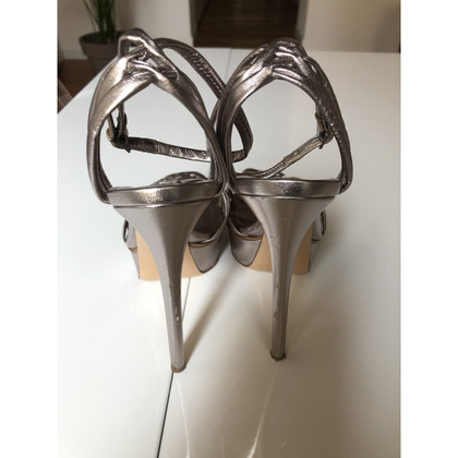 Casadei Sandals Leather in Silvery