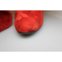 Ralph Lauren Stivali in Pelle scamosciata in Rosso