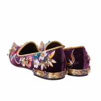 Dolce & Gabbana Slipper/Ballerinas aus Viskose in Violett