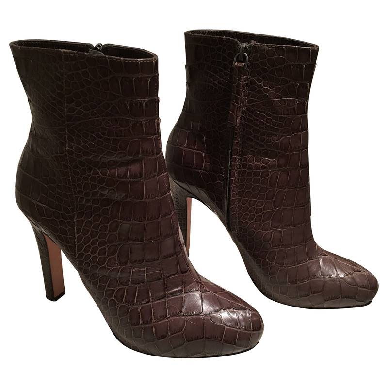 Jean Michel Cazabat Booties with heels in crocodile leather