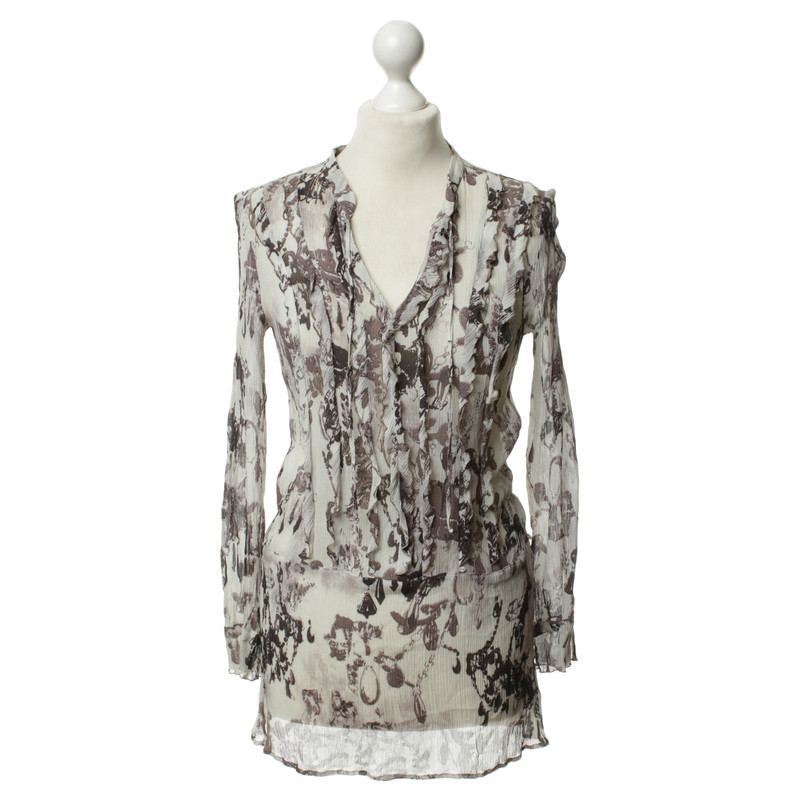 Luisa Cerano Silk tunic with patterns
