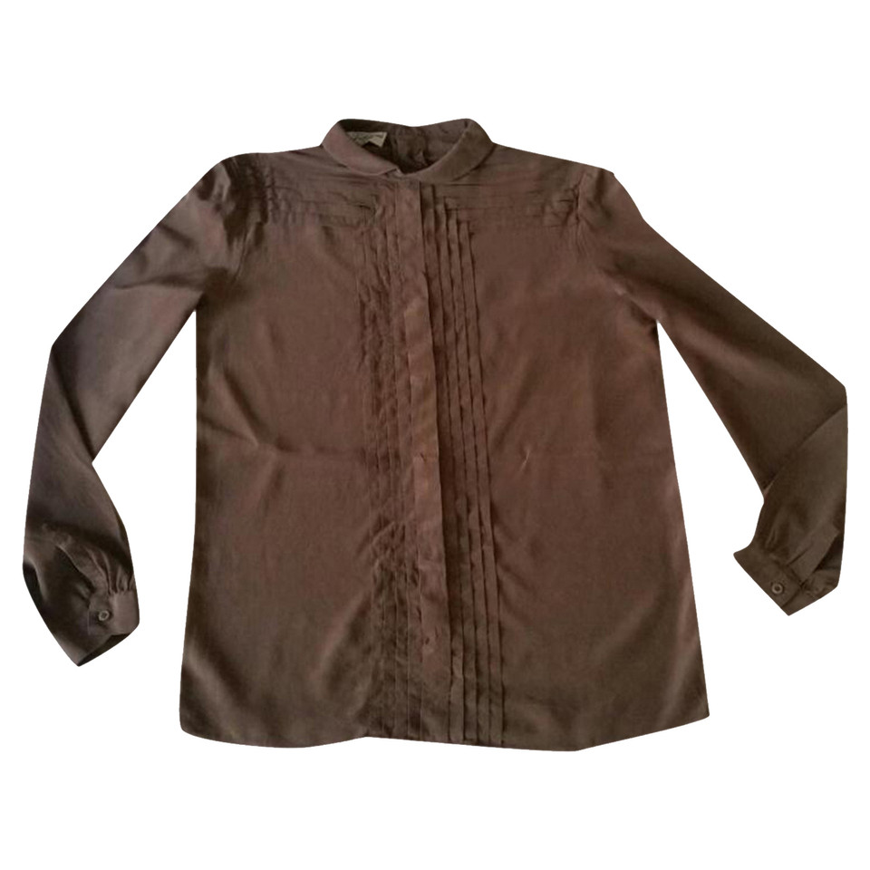 Les Copains Top Silk in Brown