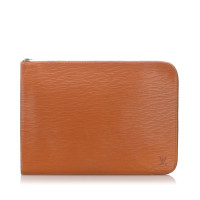 Louis Vuitton Clutch Leer in Bruin