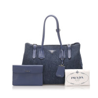 Prada Tote Bag aus Jeansstoff in Blau