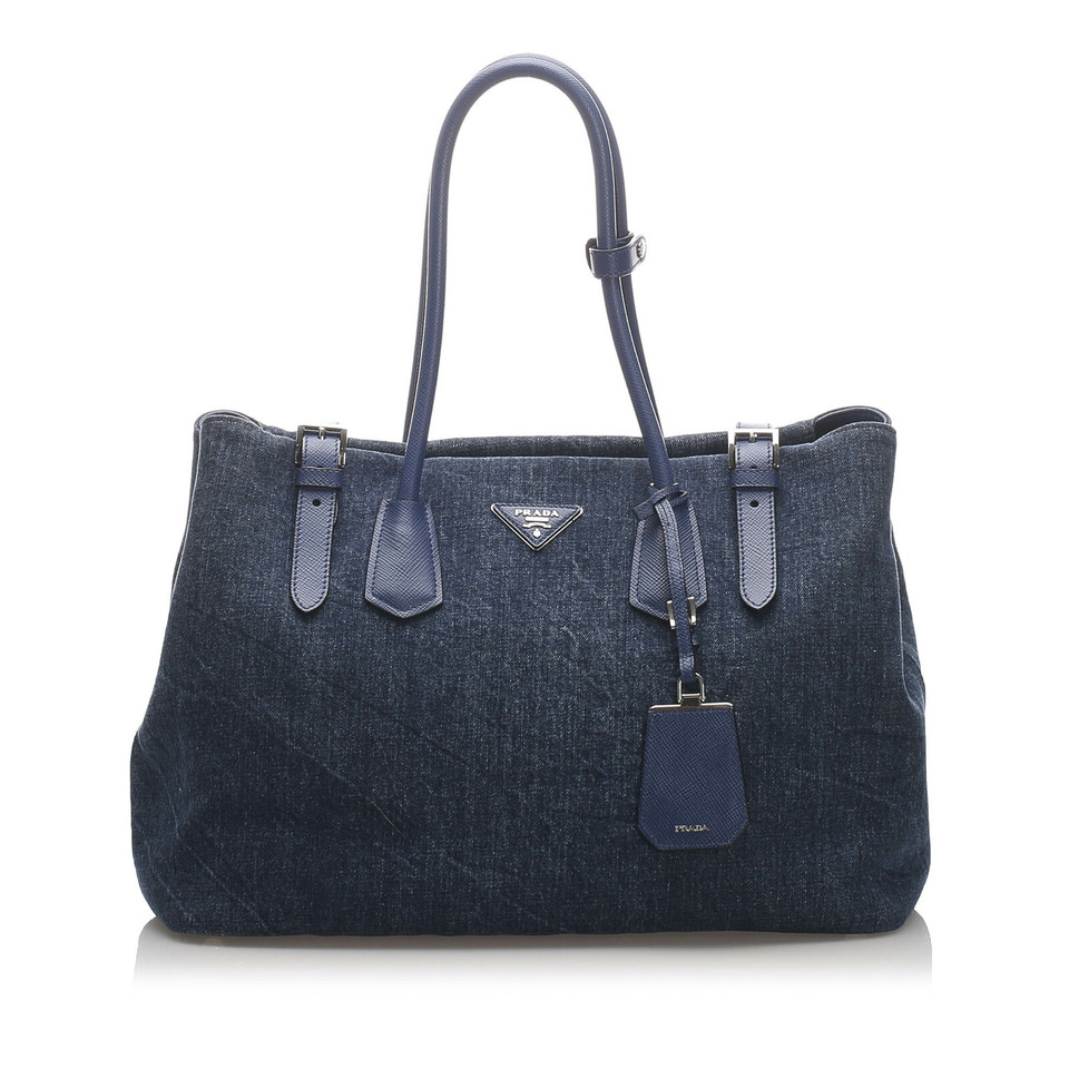 Prada Tote Bag aus Jeansstoff in Blau