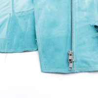 Sylvie Schimmel Jacket/Coat Leather in Turquoise