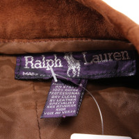 Ralph Lauren Purple Label Gonna in Pelle in Marrone