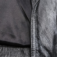 Camouflage Couture Jacke/Mantel aus Leder in Grau