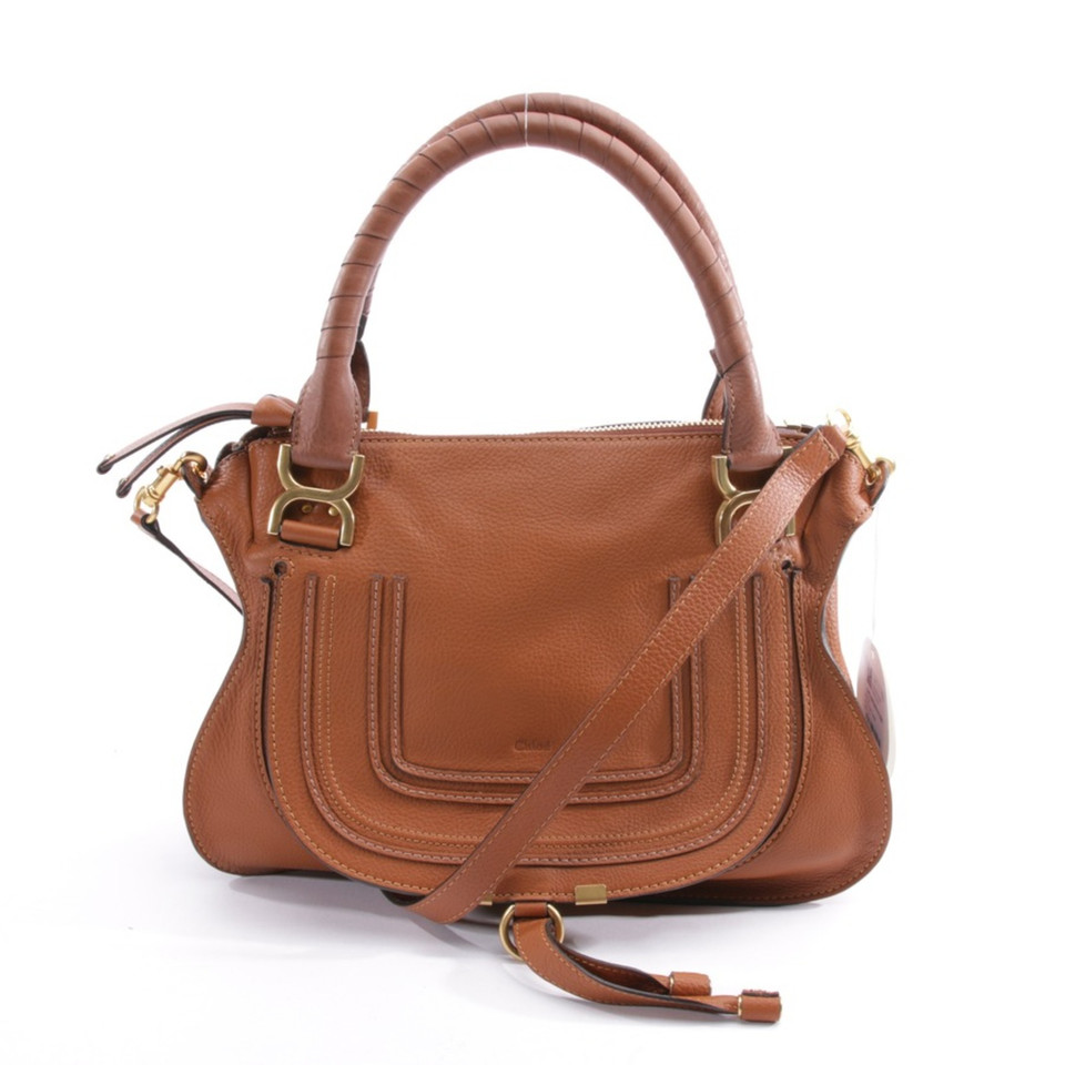 Chloé Marcie Bag Medium Linen in Brown