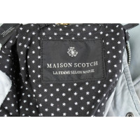 Maison Scotch Jacke/Mantel aus Leder in Türkis