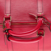 Louis Vuitton Keepall 55 aus Leder in Rot