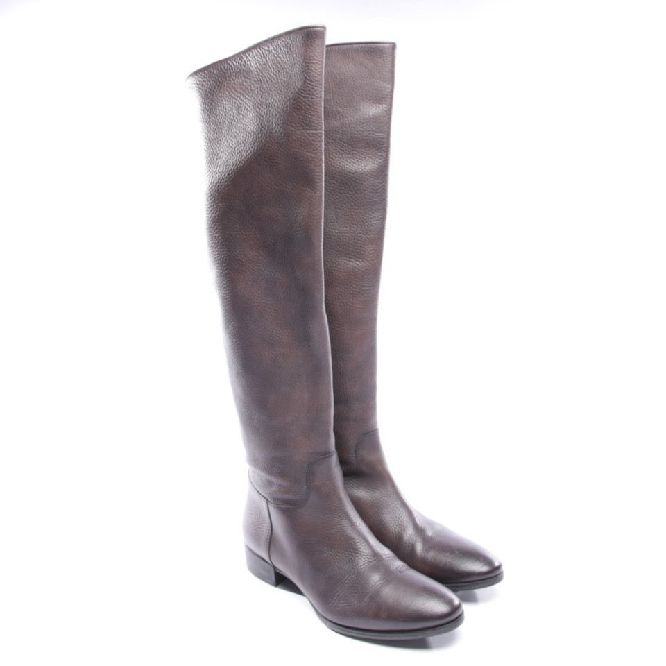 Santoni Bottes en Cuir en Marron