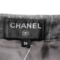 Chanel Paire de Pantalon en Laine en Gris