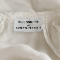 Alberta Ferretti Oberteil aus Seide in Weiß