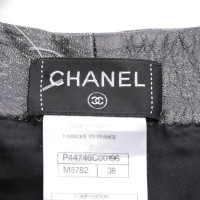 Chanel Trousers Leather in Black