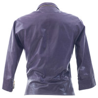 Gucci purple leather biker jacket