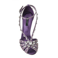 Dolce & Gabbana Sandalen Zijde in Violet