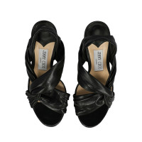 Jimmy Choo Sandalen aus Leder in Schwarz