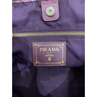 Prada Shopper aus Canvas in Violett