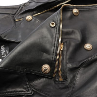 Balmain Vest Leather in Black