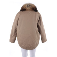 Moncler Jacke/Mantel aus Baumwolle in Khaki