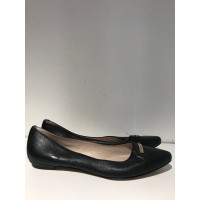Escada Slippers/Ballerinas Leather in Black