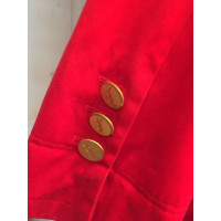 Yves Saint Laurent Blazer aus Baumwolle in Rot