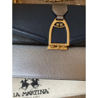 La Martina Handtasche aus Leder in Blau