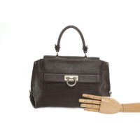 Salvatore Ferragamo Handtas Leer in Bruin