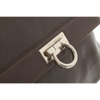 Salvatore Ferragamo Borsetta in Pelle in Marrone