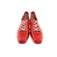 Emporio Armani Chaussures de sport en Cuir en Rouge