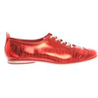 Emporio Armani Chaussures de sport en Cuir en Rouge