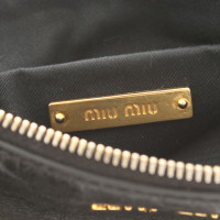 Miu Miu Clutch aus Leder in Schwarz