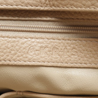 Akris Shoulder bag Leather in Beige
