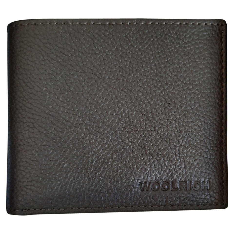 Woolrich Täschchen/Portemonnaie aus Leder in Braun