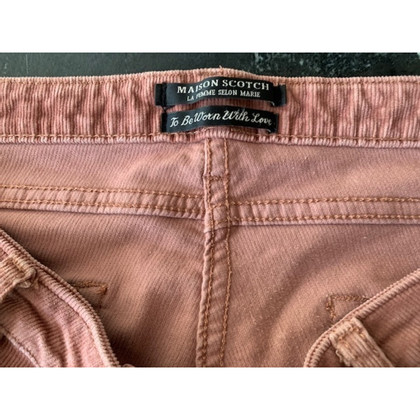 Maison Scotch trousers made of cotton in blush pink