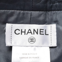Chanel Trousers Leather in Blue