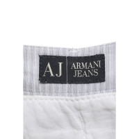 Armani Jeans Paire de Pantalon en Lin en Blanc