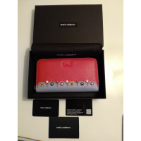 Dolce & Gabbana Täschchen/Portemonnaie aus Leder in Rot