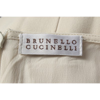 Brunello Cucinelli Kleid aus Seide in Beige