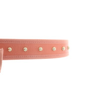 Red (V) Belt Leather in Pink