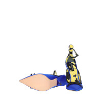 Rochas Pumps/Peeptoes aus Seide in Blau